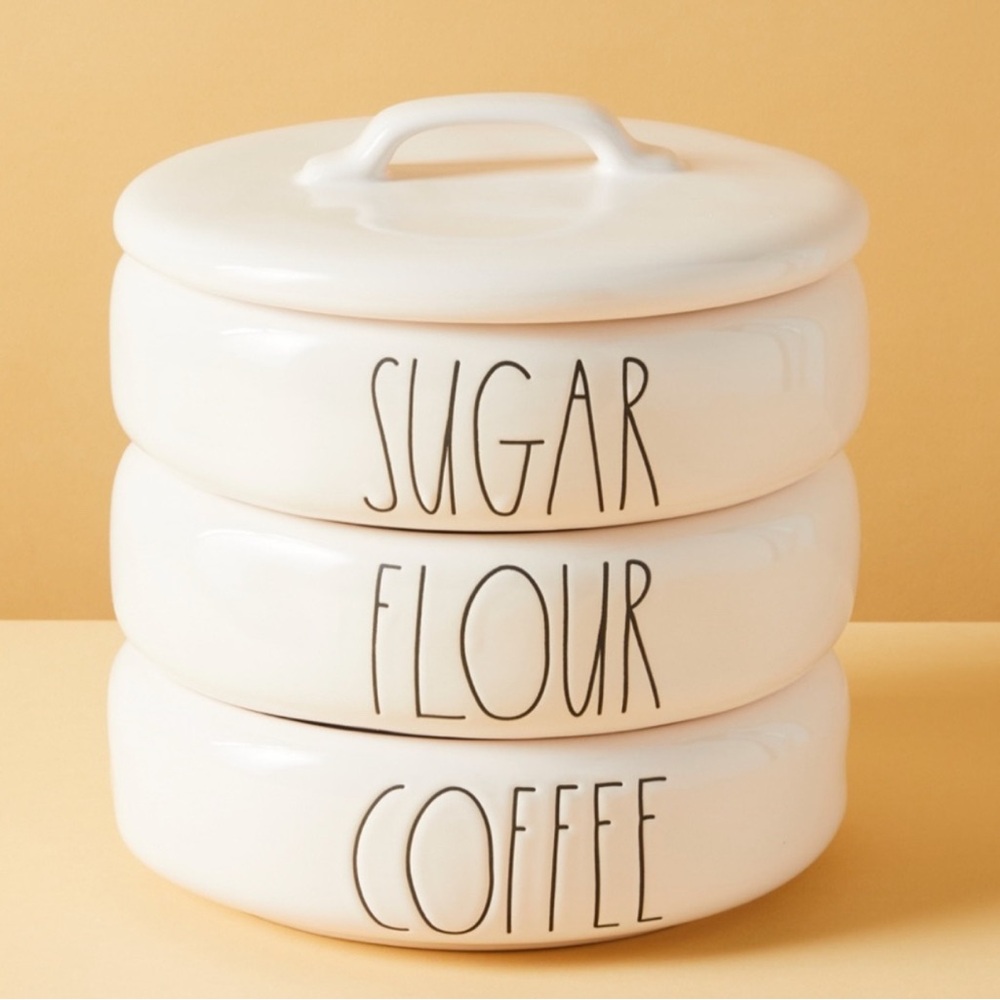 Rae Dunn Sugar Flour Coffee Stacking Canister Set. Price is firm
